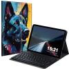 BREIDMKFM Keyboard Case for Kindle Fire HD 8 & 8 Plus Tablet (12th/10th Gen, 2022/2020 Release) 8", Smart Tablet Cover with Detachable Wireless Bluetooth Keyboard, Colorful Rainbow Dog view 1