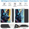 BREIDMKFM Keyboard Case for Kindle Fire HD 8 & 8 Plus Tablet (12th/10th Gen, 2022/2020 Release) 8", Smart Tablet Cover with Detachable Wireless Bluetooth Keyboard, Colorful Rainbow Dog view 3