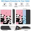BREIDMKFM Keyboard Case for Kindle Fire HD 8 & 8 Plus Tablet (12th/10th Gen, 2022/2020 Release) 8", Smart Tablet Cover with Detachable Wireless Bluetooth Keyboard, Pink Cute Pandas view 3