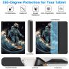 BREIDMKFM Keyboard Case for Kindle Fire HD 10 & 10 Plus Tablet (13th/11th Gen, 2023/2021 Release) 10.1", Smart Tablet Cover with Detachable Wireless Bluetooth Keyboard, Spaceman Skateboarding view 3