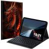 BREIDMKFM Keyboard Case for Kindle Fire HD 8 & 8 Plus Tablet (12th/10th Gen, 2022/2020 Release) 8", Smart Tablet Cover with Detachable Wireless Bluetooth Keyboard, Red Dragon view 1
