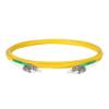 SpeedyFiberTX 6-Pack 1.5 Meter FC/A to FC/A Fiber Optic Patch Cable, Green and White Boots, Corning SMF-28 Ultra Single-Mode 9/125um Optical Fiber, Duplex Yellow Riser OFNR Cable Jacket view 2