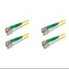 SpeedyFiberTX 2-Pack 300 Feet FC/A to FC/A Fiber Optic Patch Cable, Green and White Boots, Corning SMF-28 Ultra Single-Mode 9/125um Optical Fiber, Duplex Yellow Riser OFNR Cable Jacket view 1