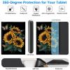 BREIDMKFM Keyboard Case for Kindle Fire HD 8 & 8 Plus Tablet (12th/10th Gen, 2022/2020 Release) 8", Smart Tablet Cover with Detachable Wireless Bluetooth Keyboard, Sunflower Butterfly view 3