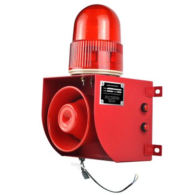 EOKHEOY Sound and Light Alarm Siren 0-120dB Speaker 9 Tone Adjustable Industrial Outdoor Waterproof Security Sirens 25W for Factory, Farm, Forklift EOK-01H DC24V