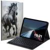 BREIDMKFM Keyboard Case for Kindle Fire Max 11 Case (13th Generation, 2023 Release) 11", Fire Max 11 2023 Tablet Cover with Detachable Wireless Bluetooth Keyboard, Watercol Painting Horse view 1