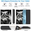 BREIDMKFM Keyboard Case for Kindle Fire Max 11 Case (13th Generation, 2023 Release) 11", Fire Max 11 2023 Tablet Cover with Detachable Wireless Bluetooth Keyboard, Lonely Wolf view 3