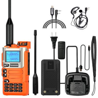 Quansheng UV-K5(8) Radio USB-C Charging Cable Two Way Radio Long Range with NOAA for Adults 5W U/V Dual Band AM FM Walkie Talkie with Headset and Programming Cable