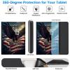 BREIDMKFM Keyboard Case for Kindle Fire Max 11 Case (13th Generation, 2023 Release) 11", Fire Max 11 2023 Tablet Cover with Detachable Wireless Bluetooth Keyboard, American Flag Eagle view 3