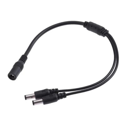 YSJJZRL 70cm 1 Female to 2/3/4/5/8/10 Male 5.5x2.5mm CCTV DC Power Supply Splitter Cable (DC 5.5x2.5mm 1 to 2)