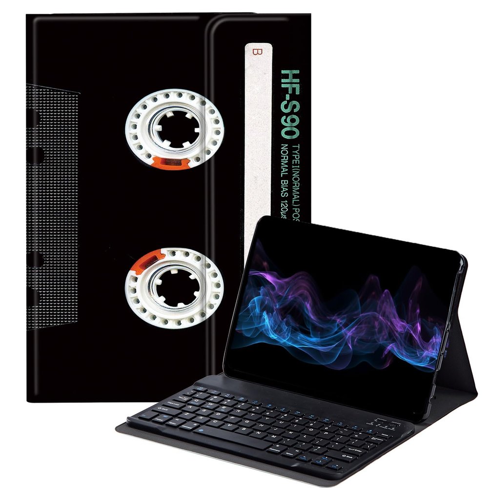 BFDHGQZC Video Tape Keyboard Case for Kindle Fire HD 10 Tablet (13th Generation, 2023 Release),Slim Stand Protective Cover for Kindle Fire HD 10 2023 Tablet