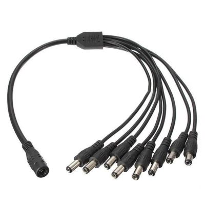 YSJJZRL 70cm 1 Female to 2/3/4/5/8/10 Male 5.5x2.5mm CCTV DC Power Supply Splitter Cable (DC 5.5x2.5mm 1 to 8)