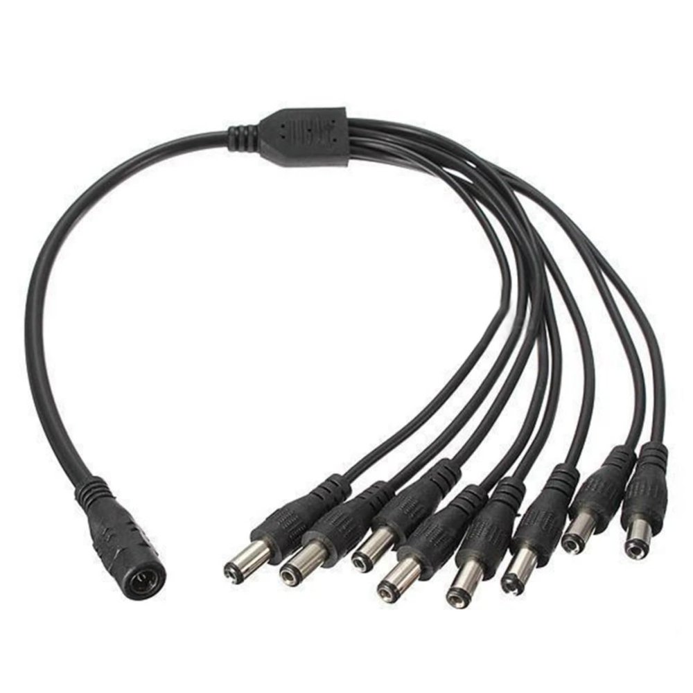 YSJJZRL 70cm 1 Female to 2/3/4/5/8/10 Male 5.5x2.5mm CCTV DC Power Supply Splitter Cable (DC 5.5x2.5mm 1 to 8)