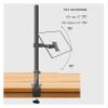 400mm DL-T901-240 Desktop Stand Full Motion 360 Degree Steel Monitor Holder 10"-27" Clamp Base Monitor Mount Arm Load 15kg (Color : Separate arm clamp) view 3