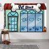 15x10ft Cartoon Pet Shop Backdrop Cute Pets Storefront Photography Background Kids 1st Birthday Baby Shower Party Video Wallpaper Decorations Supplies Photo Booth Props view 4