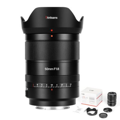 7artisans AF 50mm F1.8 Camera Lens for Sony E Mount,Full Frame,Large Aperture,Prime,STM Auto Manual Focus Camera Lenses,Face/Eye Auto Focus,for Portraiture/Street Photography/Humanistic Subjects