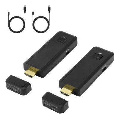 Bytecc Wireless HDMI Transmitter and Receiver, 4K Decode&Output Wireless HDMI Extender, 165FT/50M Range Portable HD Adapter, 5G&2.4G Dual Band, Plus&Plug, No APP&Driver Needed, Black (WHD-06)