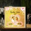 Together Since 2023 Picture Frame Light Box Personalized Couple Name Photo Shadow Box with Warm LED Lights Flower Infinite Heart Wooden Memory Box Valentine's Day Decor Gift for Lover Girlfriend Wife view 1