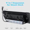 Dual Cooling Fans 12 in 1 Steam Deck Docking Station with 4K@60Hz 2.0,6 USB Ports,1000Mbps,USB-C 100W PD,40Gbps Adapter for Steam Deck/Rog Ally/Switch/Legion Go view 2