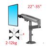 H100 Gas Spring 22-35" LCD LED Monitor Holder Arm Full Motion Desktop Monitor TV Mount Bracket Load 2-12 Kgs (Color : H100) view 2