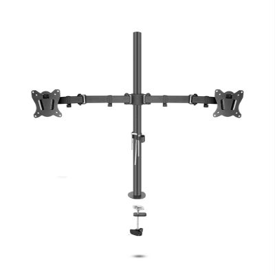 (40cm) DL-T902-240II Full Motion Dual Monitor Desktop Stand Holder 10"-27" Clamp Grommet Hole Base PC Mount Foldable Arm 12kg (Color : DL-T902-240-G)