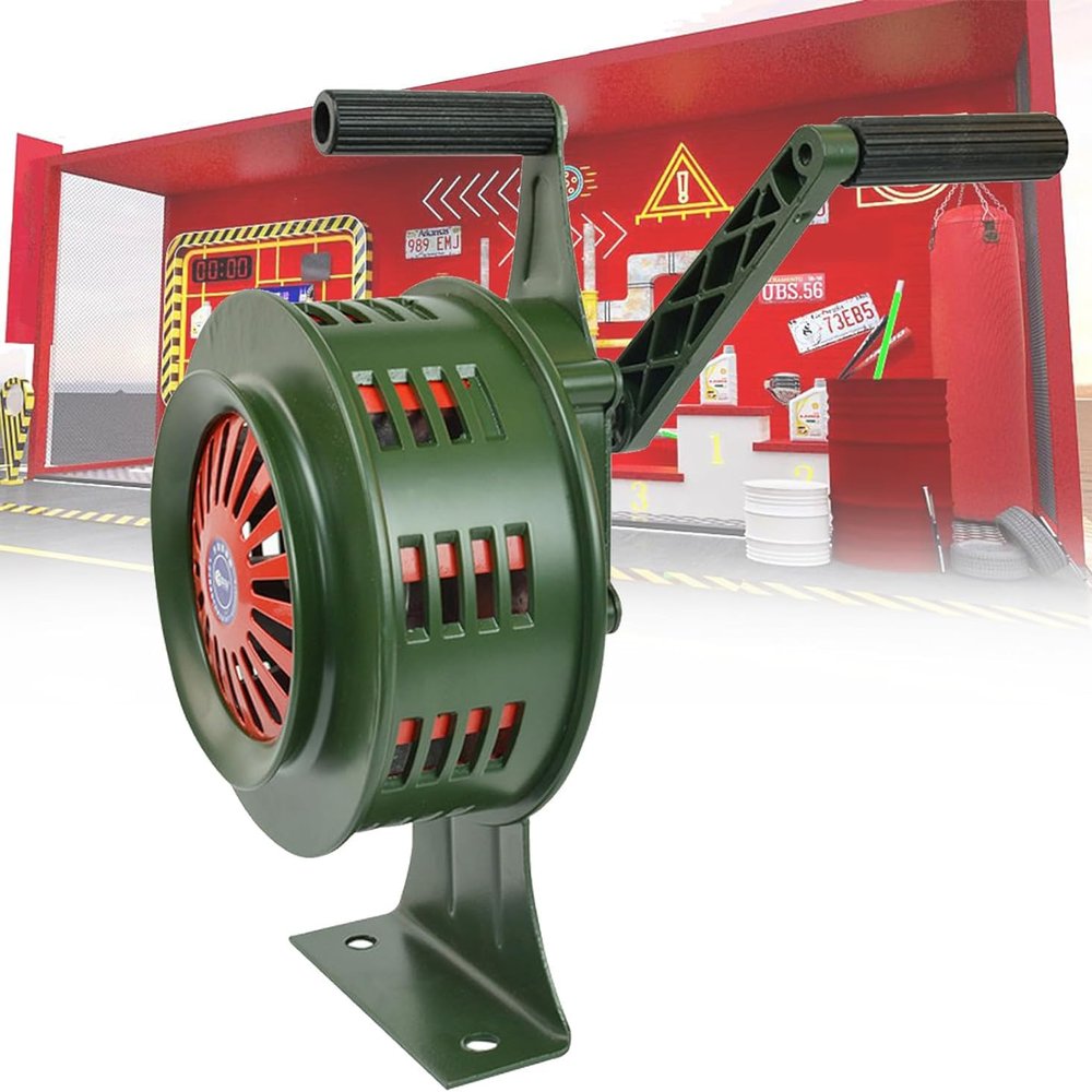XLTEAM Metal Hand Crank Siren Horn, Handheld Air Raid Siren, 120db Portable Manual Operated, Aluminum Alloy Crank, Waterproof and Moisture-Proof, for Factories, Schools, Mine, Airport
