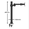 DL-T801L 10-27" Steel 60cm High Single Tv Desktop Stand LCD Table Mount Bracket Holder for 10"-27" VESA100X100 75X75 9.9kg (Color : LCD-T801L) view 2
