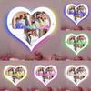 Personalized Acrylic Photo Collage Wall Lights with 1-6 Photos Heart Photo Neon Sign Valentine's Day Birthday Home Decor Gift for Lover Girlfriend Wife Couple (Heart Acrylic Photo Wall Light - 2) view 1