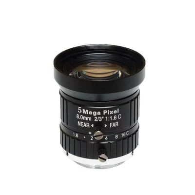 8mm C-Mount Lens, with C-CS Adapter, Fixed 8mm Focal Length 5 Megapixel 2/3 Format Camera Lens