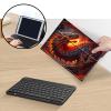 AIRWEE Case for Amazon Fire HD 10 & 10 Plus Tablet (13th/11th Generation, 2023/2021 Release) 10.1" with Keyboard, PU Leather Multiple-Angles Keyboard Case for Amazon Fire Tablet 10, Fiery Dragon view 3