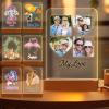 Greaxid Personalized Photo Night Light for Kids Custom Engraved Name Acrylic LED Lights with Wood Base for Nursery Bedroom Decor Night Lamp, Customized Birthday Gifts for Boy and Girls view 1