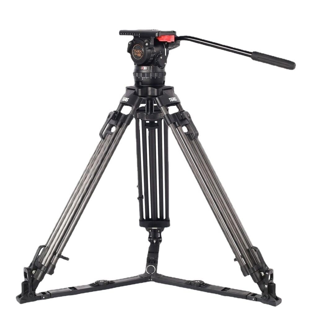 TERIS New N10T 12KG Professional Tripod Kit Carbon Fiber Video Camera Tripod with 100mm Bowl Fluid Head 68" Height for Professional Video Camera 10 Dynamic Balance Heavy Duty