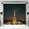 10x6.5ft Eiffel Tower Backdrop Paris City Night Scenery Photography Background French Landmark Cityscape Wedding Birthday Party Banner Decorations Supplies Photo Booth Props view 3