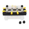 Power Distribution Block Bus Bar Double Row with Cover and Ring Terminals for Boat/Car/RV/Yacht, 4 x M6 Screws Terminals, Max 48V 150A (Black) view 2