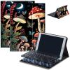 AIRWEE Case for Amazon Fire HD 10 & 10 Plus Tablet (13th/11th Generation, 2023/2021 Release) 10.1" with Keyboard, PU Leather Multiple-Angles Keyboard Case for Amazon Fire Tablet 10, Moon Mushroom view 1