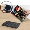 AIRWEE Case for Amazon Fire HD 10 & 10 Plus Tablet (13th/11th Generation, 2023/2021 Release) 10.1" with Keyboard, PU Leather Multiple-Angles Keyboard Case for Amazon Fire Tablet 10, Moon Mushroom view 3