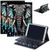 Case for Amazon Fire HD 10 & 10 Plus Tablet (13th/11th Generation, 2023/2021 Release) 10.1" with Keyboard, PU Leather Multiple-Angles Keyboard Case for Amazon Fire Tablet 10, Coloured Elephant view 1