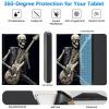 BREIDMKFM Keyboard Case for iPad 9th/8th/7th Generation 10.2" with Pencil Holder, Detachable Wireless Bluetooth Keyboard Tablet Cover for iPad Air 3 2019/Pro 10.5 10.5", Rock Roll Skeleton view 3