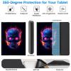 BREIDMKFM Keyboard Case for iPad 9th/8th/7th Generation 10.2" with Pencil Holder, Detachable Wireless Bluetooth Keyboard Tablet Cover for iPad Air 3 2019/Pro 10.5 10.5", Fire Skull view 3