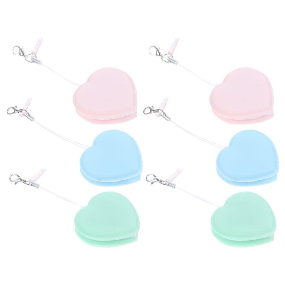 jojofuny 6pcs Screen Cleaning Cloths for Phones Lenses and Glasses Soft Microfiber for Cleaning Portable Design Heart-Shaped Colors