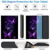 BREIDMKFM Keyboard Case for iPad 9th/8th/7th Generation 10.2" with Pencil Holder, Detachable Wireless Bluetooth Keyboard Tablet Cover for iPad Air 3 2019/Pro 10.5 10.5", Puple Butterflies view 3