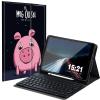 BREIDMKFM Keyboard Case for iPad 9th/8th/7th Generation 10.2" with Pencil Holder, Detachable Wireless Bluetooth Keyboard Tablet Cover for iPad Air 3 2019/Pro 10.5 10.5", Pink Pig view 1