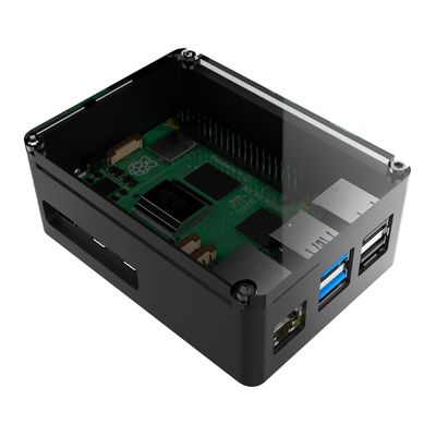 anidees Aluminum Pi case for Raspberry Pi 5  Black (AI-PI5-BB)