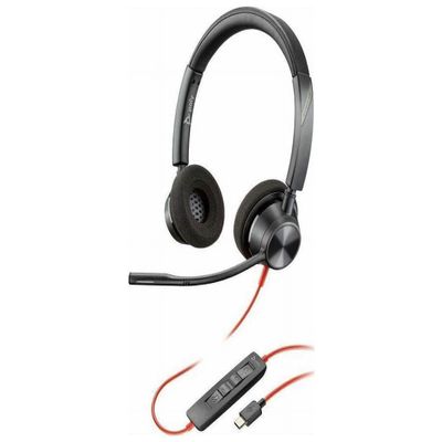 Poly Blackwire 3320 USB-C Headset TAA - Mono - USB Type C - Wired - 32 Ohm - 20 Hz - 20 kHz - On-ear - Monaural - Supra-aural - 7.10 ft Cable - Omni-directional Microphone - Noise Canceling - Black -