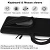 NUENSS-ROR Keyboard Sleeve Case for Lovaky 2.4G Full-Sized Ergonomic Wireless Keyboard and Mouse Soft Neoprene Keyboard Sleeve with Mouse Storage Pouch (Black) view 3