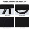 NUENSS-ROR Keyboard Sleeve Case for Lovaky 2.4G Full-Sized Ergonomic Wireless Keyboard and Mouse Soft Neoprene Keyboard Sleeve with Mouse Storage Pouch (Black) view 4