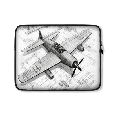 360 Protective Sketch Plane Flat Engineering Drawing Laptop Sleeves Bag Compatible with MacBook 13-14 inch, Notebook Computer, hp Chromebook Case, Waterproof Shock Resistant Laptop Bag