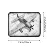 360 Protective Sketch Plane Flat Engineering Drawing Laptop Sleeves Bag Compatible with MacBook 13-14 inch, Notebook Computer, hp Chromebook Case, Waterproof Shock Resistant Laptop Bag view 3