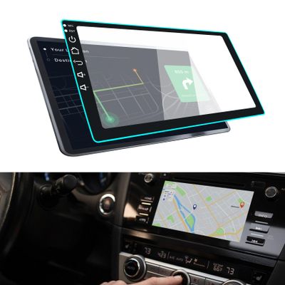 Lecctso Car Navigation Screen Protector, Car Screen Tempered Glass Protector, Car Touchscreen Protector, Car Interior Accessories Universal for Most Cars (black edge HD, 10.1inches)