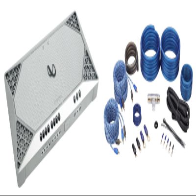 Audiosavings Bundle:(1) Infinity M704A 400w RMS 4 Channel Marine Amplifier Class D Boat Amp Bundle with (1) Rockville RWK42 4 Gauge 4 Chan Car Amp Wiring Installation Wire Kit (2) RCA's (Items 2)